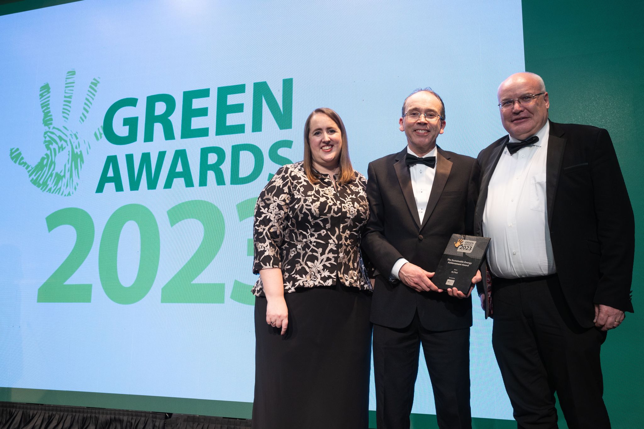 Image from Green Awards 2023 of award being presented